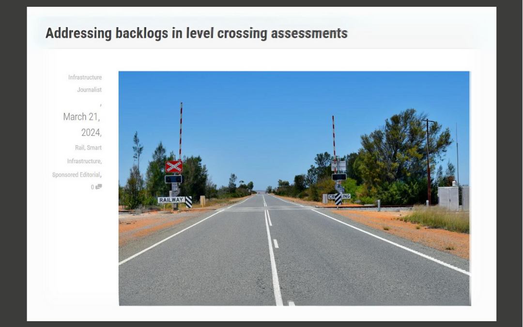 Addressing backlogs in level crossing assessments